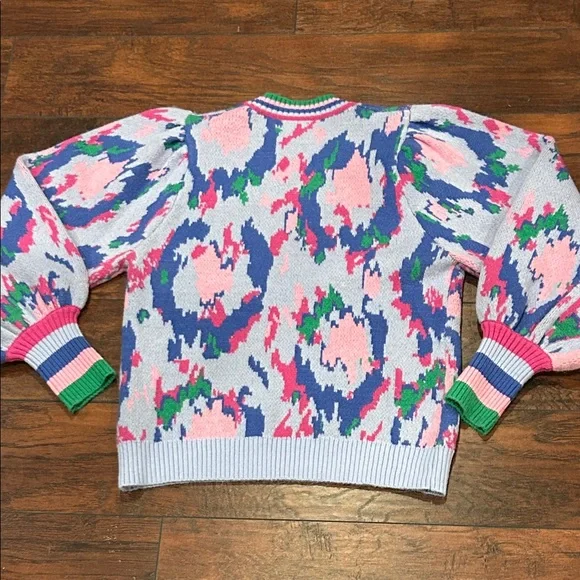 JODIFL Multicolor Abstract Crewneck Sweater small - Picture 4 of 4